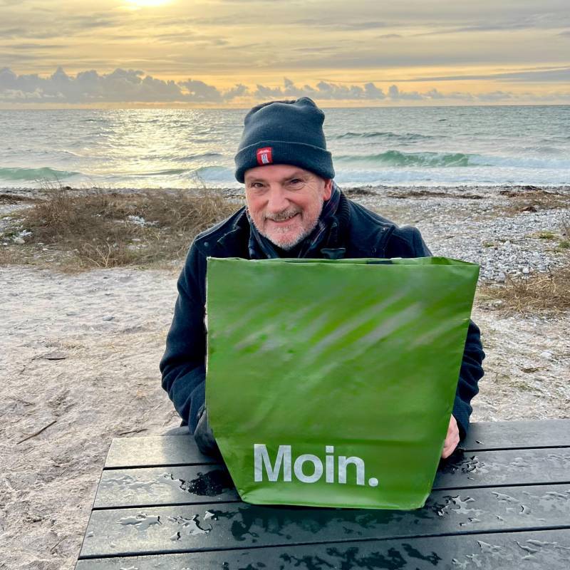 Moin Fahrradtasche Bikebag Aus Recycelfähigem Wovenpp Material - Silver Edition von beprintablecom