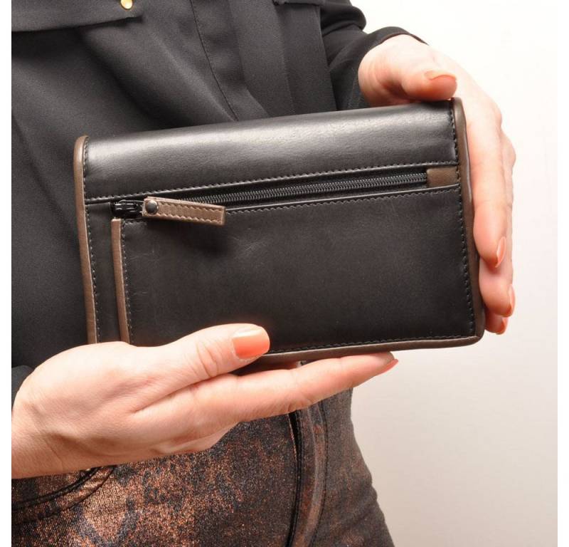 berba Geldbörse berba Soft 249 - Geldbörse in schwarz-taupe von berba