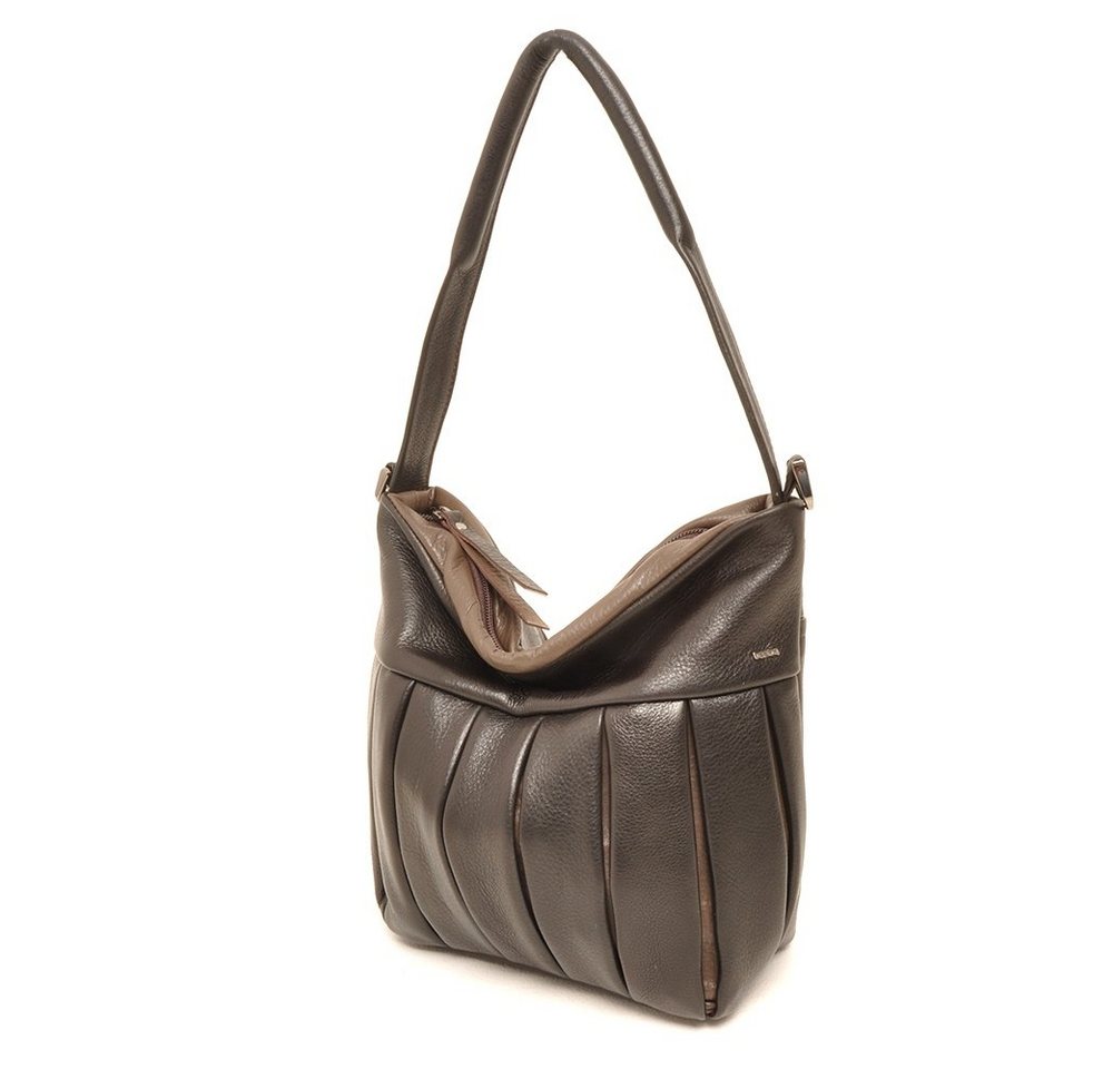 berba Schultertasche berba Zürich 600 - Kleine Schultertasche in dark brown-taupe von berba