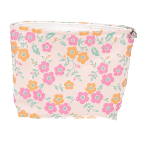 3 Stück Münzfach-Kosmetiktasche, Stickerei, Blumen-Clutch, Reißverschluss, Aufbewahrungstaschen, Make-up-Sets für Frauen, tragbare Blumen-Kosmetiktasche, Damen-Make-up-Tasche, Seiden-Münzeng von berbo