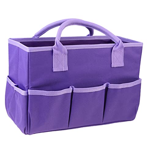 Garten-Tragetasche, Canvas-Tragetasche, Lehrer-Tragetasche, Reisetasche, Werkzeug-Organizer-Tasche, Laptop-Umhängetasche, multifunktionale Organizer-Tasche, Kosmetiktasche, violetter Werkzeu von berbo