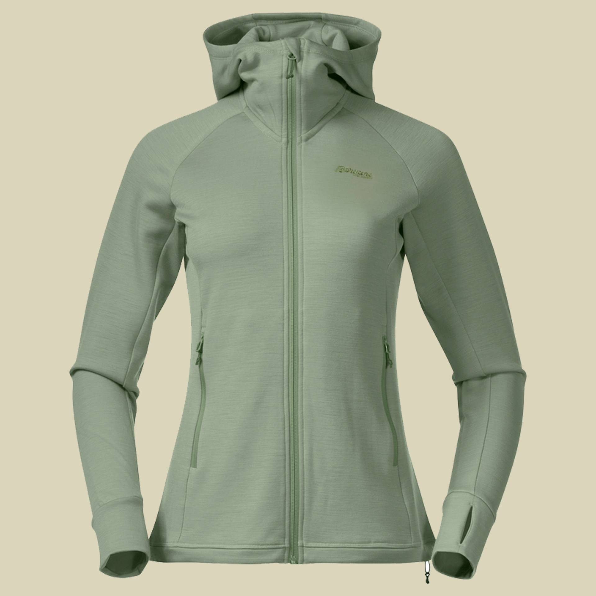 Ulstein Wool Hood Women Jacket Größe L  Farbe jade green von bergans