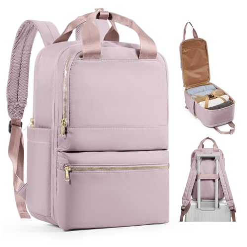 bergsalz Reiserucksack Damen Ryanair Handgepäck 40x20x25 Rucksack Damen Herren Arbeit Handgepäck Rucksack Wasserdicht Travel Backpack Helles Lila von bergsalz