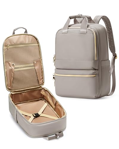 bergsalz Reiserucksack Damen Ryanair Handgepäck 40x20x25 Rucksack Damen Herren Arbeit Handgepäck Rucksack Wasserdicht Travel Backpack Khaki von bergsalz