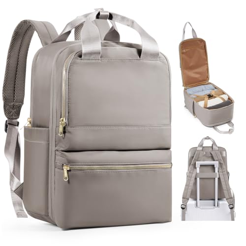 bergsalz Reiserucksack Damen Ryanair Handgepäck 40x20x25 Rucksack Damen Herren Arbeit Handgepäck Rucksack Wasserdicht Travel Backpack Khaki von bergsalz