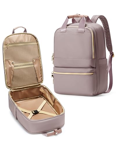 bergsalz Reiserucksack Damen Ryanair Handgepäck 40x20x25 Rucksack Damen Herren Arbeit Handgepäck Rucksack Wasserdicht Travel Backpack Rosa Lila von bergsalz