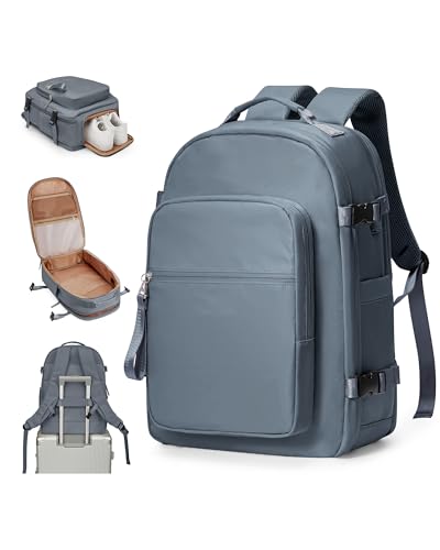 bergsalz Reiserucksack Damen Ryanair Handgepäck Rucksack Damen Herren Arbeit groß Handgepäck Rucksack Wasserdicht Travel Backpack Saphir Blau von bergsalz