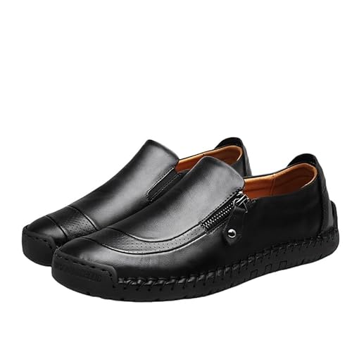 Ergonomischer Schuh zur Schmerzlinderung - OrthoZip Unisex Herren Leder - Freizeit- Leichtgewichts, Bequeme Sohle von bergxperten