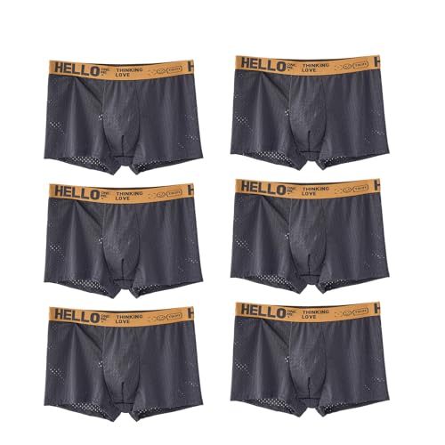 HelloHeld Mesh v2 - Herrenunterwäsche 19 Pack Herren Ice Silk Boxer Slips Hohlen Leichte Sommer Herrenunterwäsche von bergxperten