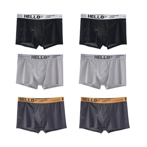 HelloHeld Mesh v2 - Herrenunterwäsche 37 Pack Herren Ice Silk Boxer Slips Hohlen Leichte Sommer Herrenunterwäsche von bergxperten