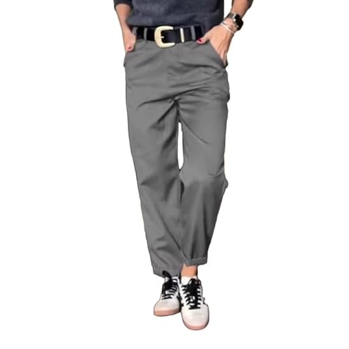 bergxperten Eleganz Haus Mathilda | Streifen Anzughosen Damen Lässige Gerade Blazerhose mit hoher Taille, Streifen & Taschen im Business Stil von bergxperten