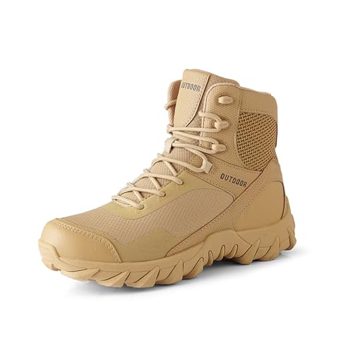 bergxperten TacticStep - Taktischer, Ergonomischer & Wasserdichter Outdoor-Stiefel Herren militärische taktische Stiefel - verschleißfeste, wasserdichte, rutschfeste Wüsten von bergxperten