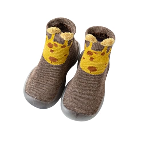 bergxperten gesundpur MiniSteps - rutschfeste Bodenschuhe für kleine Entdecker，Weiche Strick-Barfußschuhe, geeignet zum Laufen und Krabbeln, mit Gummisohle und Cartoon-Motiven von bergxperten