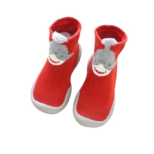 bergxperten gesundpur MiniSteps - rutschfeste Bodenschuhe für kleine Entdecker，Weiche Strick-Barfußschuhe, geeignet zum Laufen und Krabbeln, mit Gummisohle und Cartoon-Motiven von bergxperten