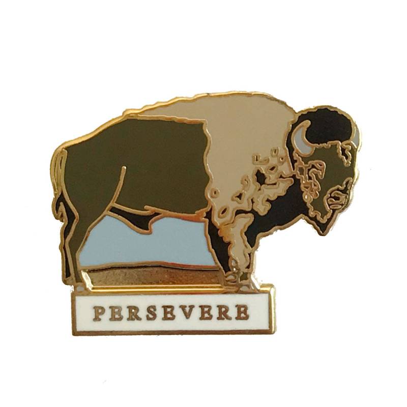 Emaille Pin - Bison Persevere Natural Werte Yan Berkley Illustration Americana Cloisonne Buffalo Emaille Pin - Bison Persevere Natural Werte Yan Berkley Illustration Americana Cloisonne Buffalo von berkleyillustration