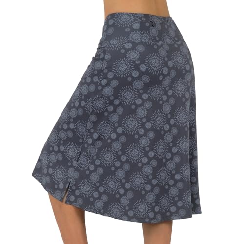 beroy Damen-Skorts, Midi-Länge mit 3 Taschen, bescheidene Röcke, 61 cm knielanger Skort, GRAU, Groß von beroy