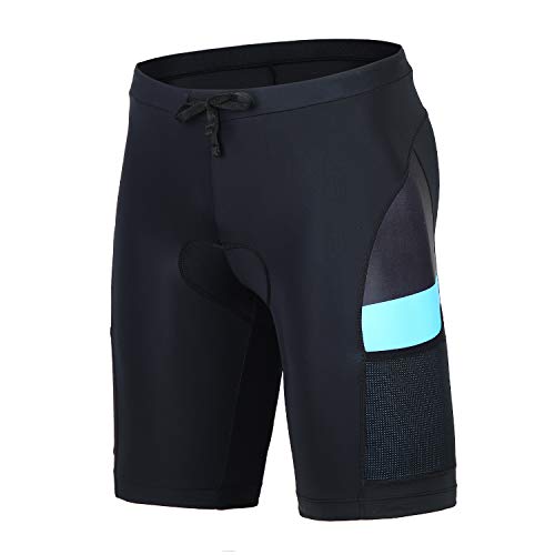 beroy Herren Triathlon-Shorts, Tri-Shorts mit zwei Taschen, Laufshorts für Jungen (M, Blau) von beroy