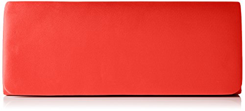 Berydale Damen Satin Handtasche, Clutch, Schultertasche mit Zusatzkette, Rot von berydale