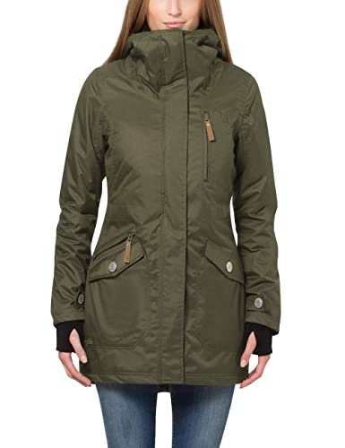 berydale Damen Funktions-Parka mit Thermo-Wattierung gegen Kälte, wasser- und winddicht, atmungsaktiv, mit Kapuze und Daumenschlaufen von berydale