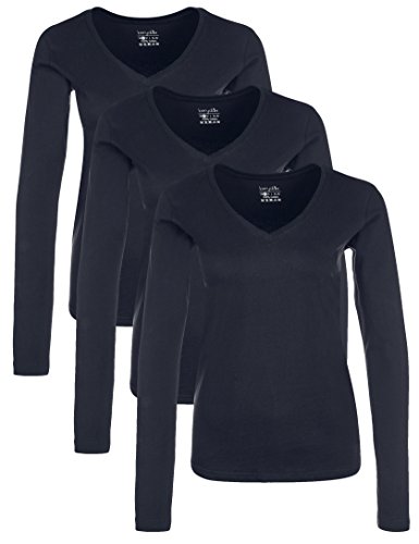 Berydale Damen Bd160 Langarmshirt, Dunkelblau, S EU von berydale