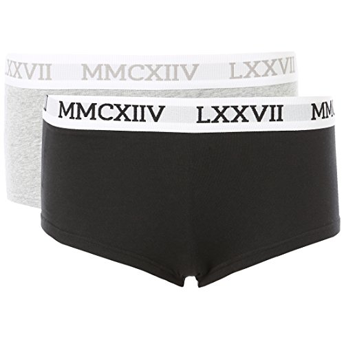 berydale Panties, Damen, Schwarz/Grau (2er Pack), S von berydale