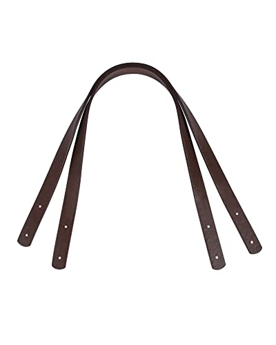 besbomig 2 Stck Tasche Griff PU Taschengurt mit Nieten Taschenriemen 60CM Einfarbig Umhängegurt für Handtasche Geldbörsen Ersatz Tasche Zubehör,Hasel von besbomig