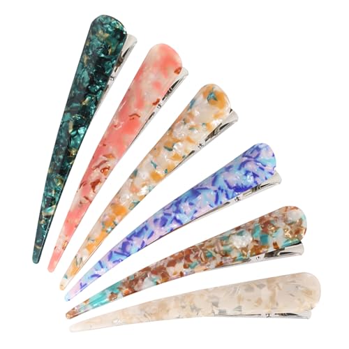 besbomig 6 Stück Entenschnabel Haarspangen Haarclips für Damen Haar Klammern Modische Haarnadeln für Frauen Mädchen - Rutschfester, Langlebiger Hair Barrettes Haarschmuck 13×3cm von besbomig