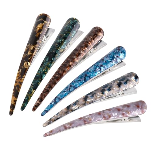 besbomig 6 Stück Entenschnabel Haarspangen Haarclips für Damen Haar Klammern Modische Haarnadeln für Frauen Mädchen - Rutschfester, Langlebiger Hair Barrettes Haarschmuck 13×3cm von besbomig