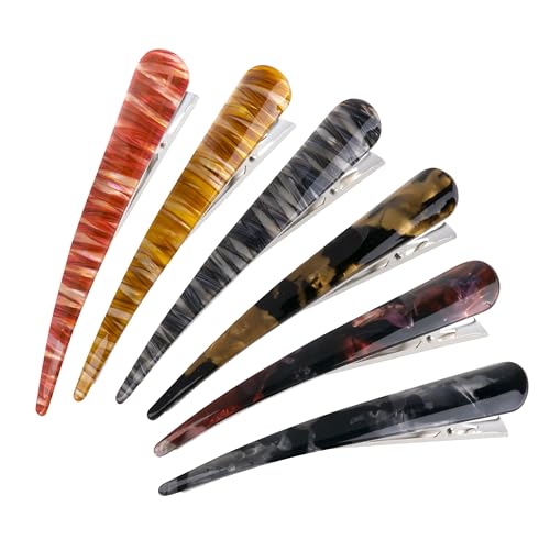besbomig 6 Stück Entenschnabel Haarspangen Haarclips für Damen Haar Klammern Modische Haarnadeln für Frauen Mädchen - Rutschfester, Langlebiger Hair Barrettes Haarschmuck 13×3cm von besbomig