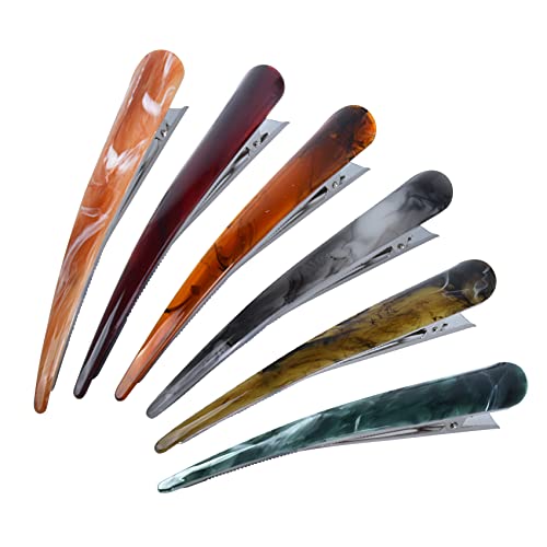 besbomig 6 Stück Entenschnabel Haarspangen Haarclips für Damen Haar Klammern Modische Haarnadeln für Frauen Mädchen - Rutschfester, Langlebiger Hair Barrettes Haarschmuck 13×3cm von besbomig