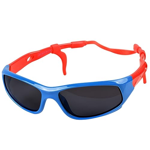 besbomig Coole Fahrradbrille Kinder Polarisierte Sonnenbrille Kindersonnenbrille Kinder Sportbrille Skibrille UV Schutz Kinder Sonnenbrillen für Jungen Mädchen Alter 2-12 von besbomig