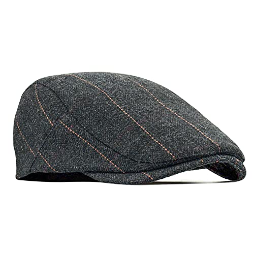 besbomig Schiebermütze Barret Flat Cap Schirmmütze für Herren Damen, Gatsby Newsboy Cap Baskenmützen Golfermütze, Frühling Herbst Winter, 55-59cm von besbomig