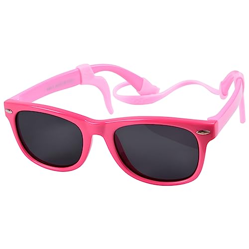 besbomig Klassisch Polarisierte Sonnenbrille Kinder Sonnenbrillen Rechteckige Baby Sonnenbrille UV400 Schutz Kinder Sportbrille für Mädchen Jungen Kindersonnenbrille Alter 0-12 von besbomig