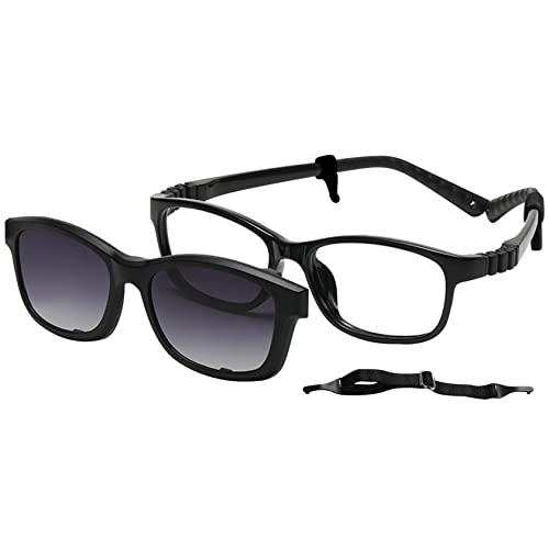 besbomig Mode Kinder Sonnenbrillen Klipp Aufsatz Brille Kinder Clip On Sonnenbrille Polarisiert Flip Up Sonnenbrille für Jungen Mädchen UV400 Schutz Alter 3-18 von besbomig