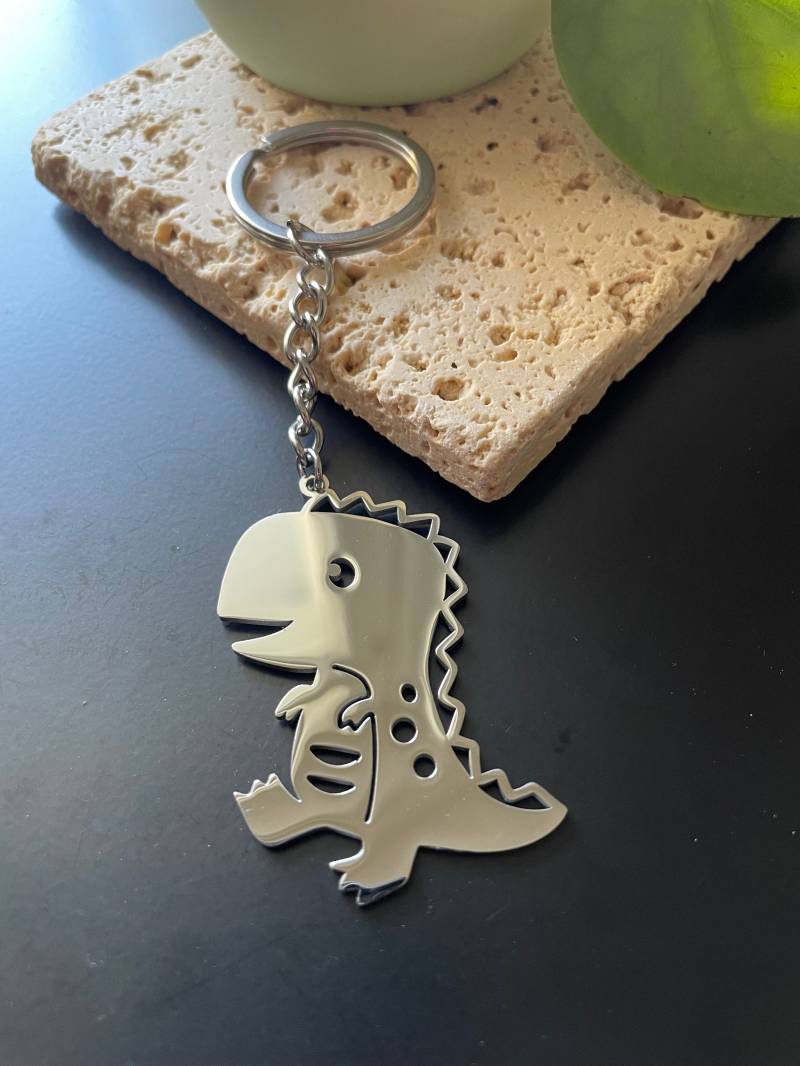 Super Süßer Und Schicker Dino Schlüsselanhänger, Anhänger, Geschenk, Edelstahl Super Süßer Und Schicker Dino Schlüsselanhänger, Anhänger, Geschenk, Edelstahl von besonderlichkeiten
