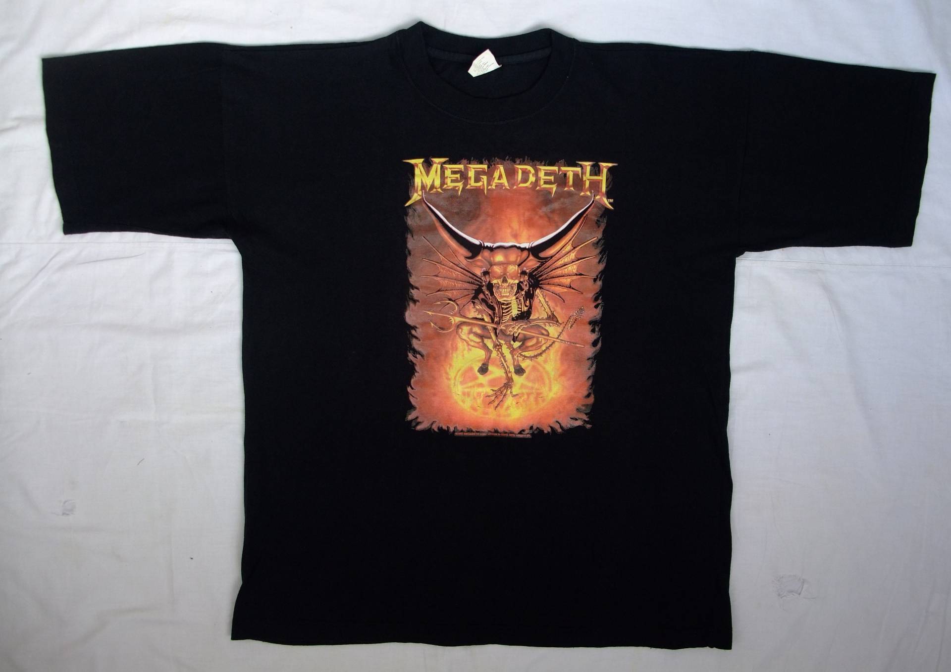 Kostenloser Versand Megadeth Countdown Zum Aussterben 1992 Vic Rattlehead Pentagramm Rare Vintage T-Shirt Slayer Testament Nevermore von bestBoutiqueByVlad