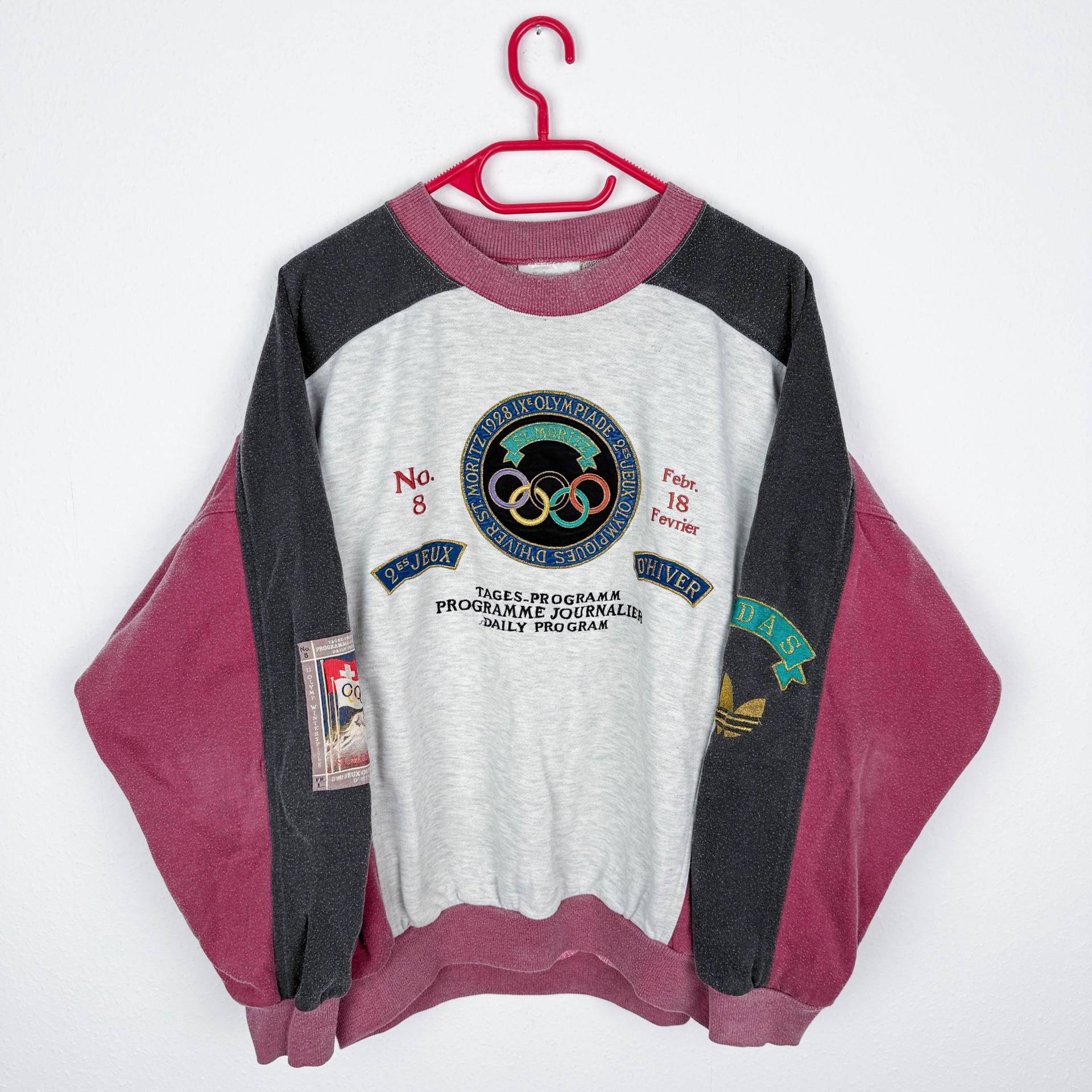 Size M Adidas Olympia Sweater St Moritz Pullover Vintage Retro 80S 90S Best Classic von bestclassicvintage