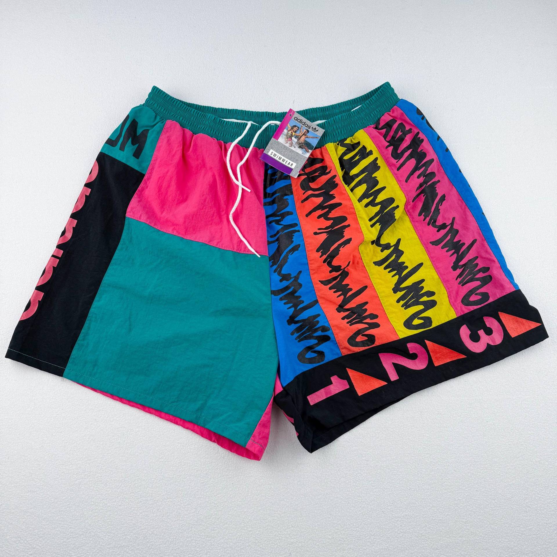 Vintage Adidas Badehose Size L-xl Short Surfer Retro 90S von bestclassicvintage