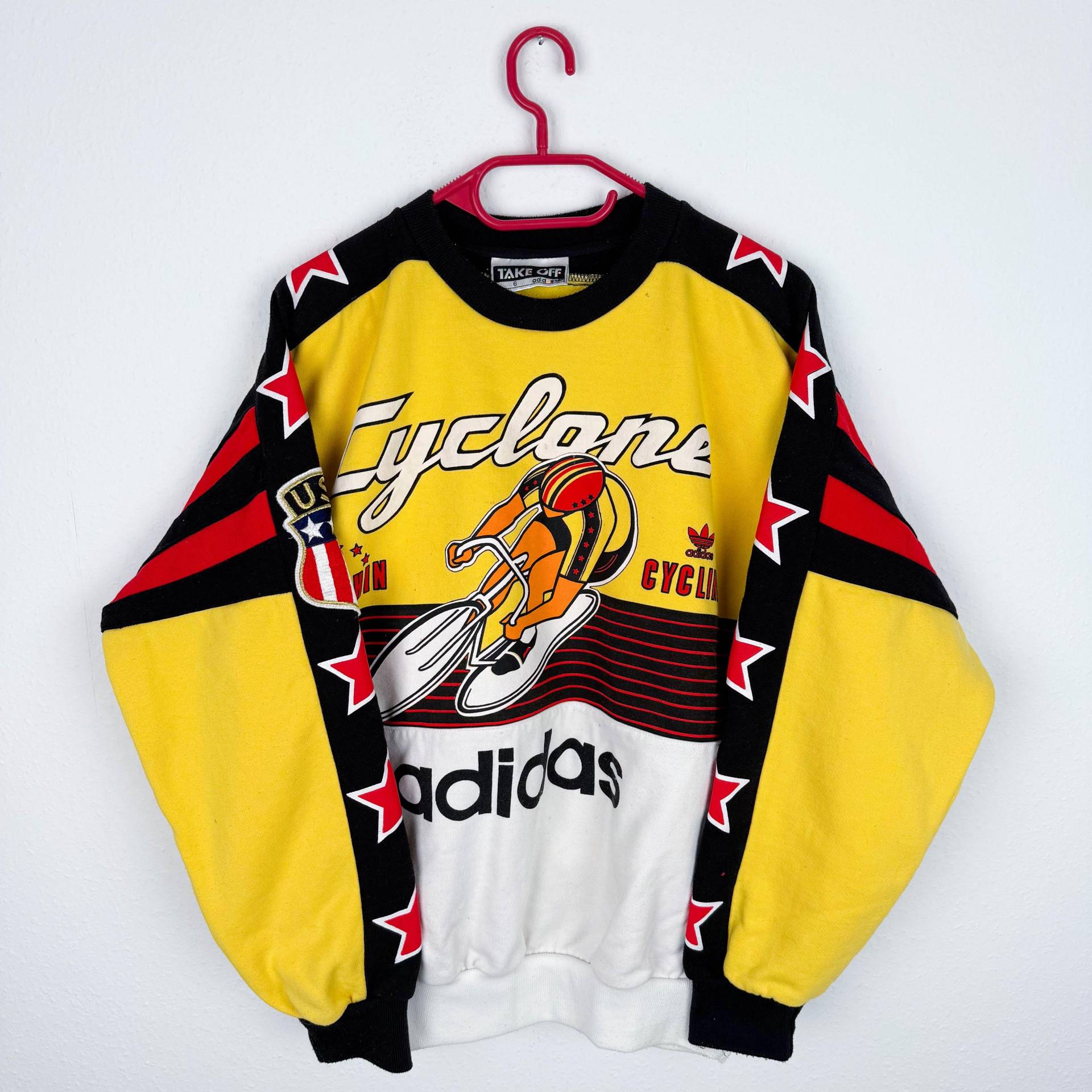 Vintage Adidas Sweater Size M Cyclone Cycling Take Off von bestclassicvintage