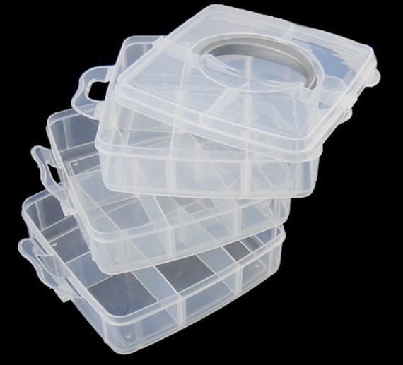 Perlenbox Sortierkasten Mit 3 Stöckiger 18 Fächer Dosen Box Sortierbox von bestperlenshop