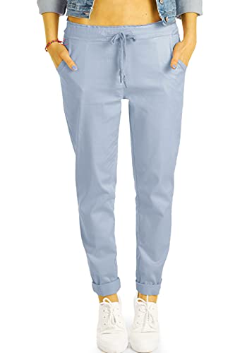 BE STYLED Damen Chinos Stoffhosen, Weite, lockere Hosen mit Stretch h29a 40/L hellblau von BE STYLED