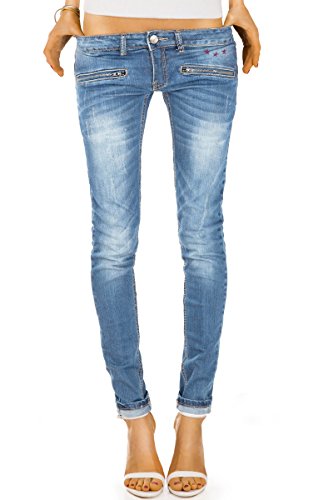 bestyledberlin Damen Jeans Hosen Skinny Röhrenjeans Hüftjeans Stretch j03ix 40/L von BE STYLED