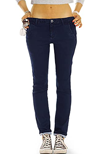 bestyledberlin be Styled Damen Jeans Hosen, Chino Hüftjeans Hybrid, Jeanshosen j42L S, Blau von BE STYLED