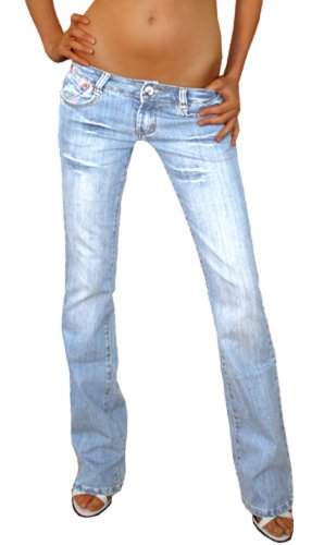 BE STYLED Damen Jeanshosen, Low Rise Damenjeans, Hüftjeans, Hosen j37a 38/M von BE STYLED