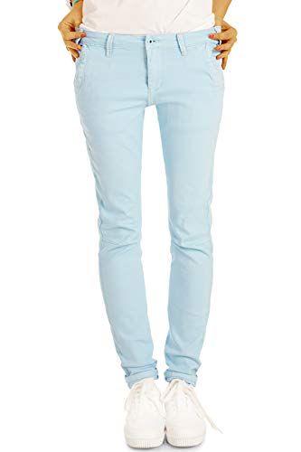 BE STYLED Damenjeans Hüfthose im Chino Hosen Look - Stretchiger röhriger Skinny Schnitt j1p L hellblau von BE STYLED