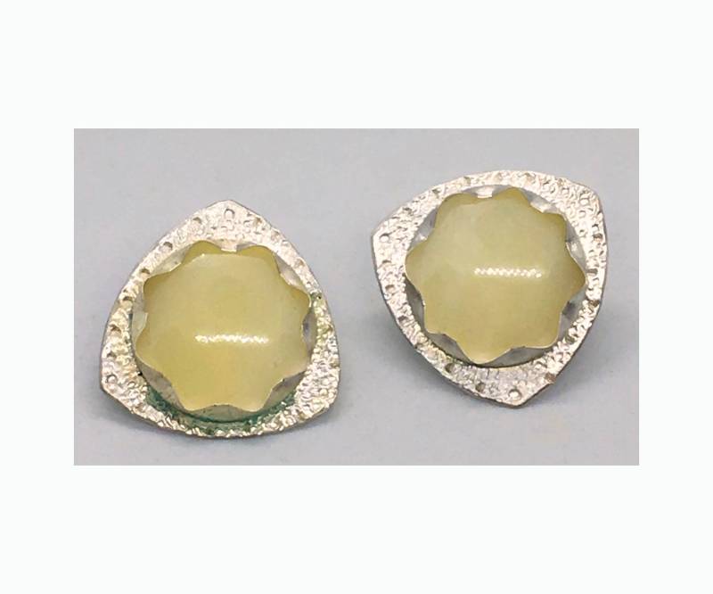 Perlmutt Sterling Silber Manschettenknöpfe Ooak Einzigartige Handgemachte Schmuck von bethwicker