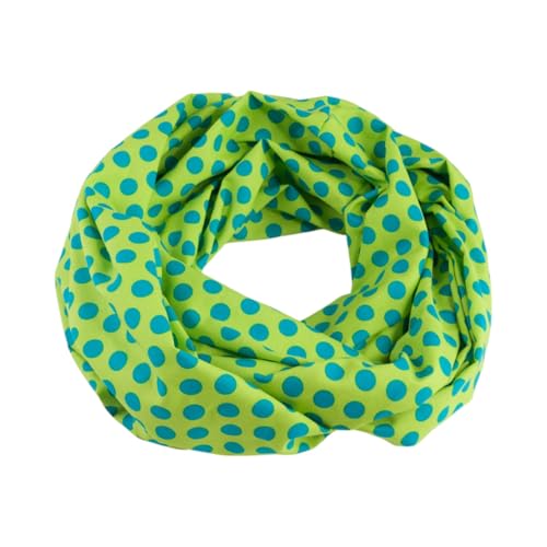 bettina bruder - Damen-Loop Schlauchschal Punkte Tupfen Polka Dots grün türkis - 100% Baumwolle … von bettina bruder
