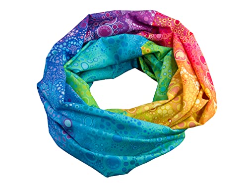bettina bruder - Damen-Loop Schlauchschal Tropfen Punkte Farbverlauf Regenbogen bunt - 100% Baumwolle bettina bruder - Damen-Loop Schlauchschal Tropfen Punkte Farbverlauf Regenbogen bunt - 100% Baumwolle von bettina bruder