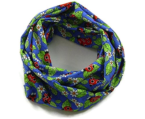 bettina bruder - Kinder-Loop Schlauchschal Marienkäfer blau bunt - 100% Baumwolle von bettina bruder