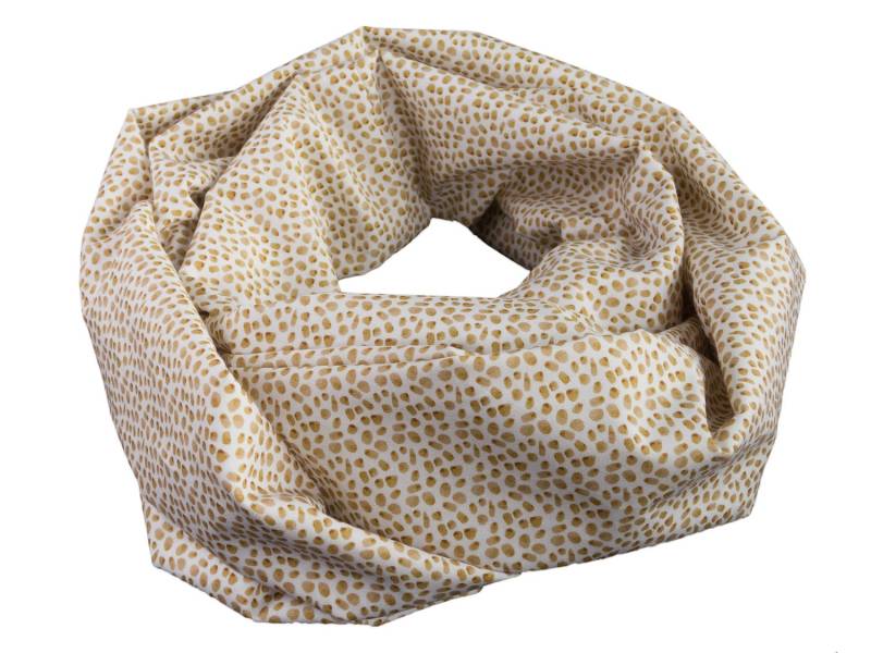 Damen-Loopschal Punkte Tupfen Sprenkel Beige Hellbraun Weiß - Ca. 25 cm X 140 100% Baumwolle Rundschal Schlauchschal Damen-Loopschal Punkte Tupfen Sprenkel Beige Hellbraun Weiß - Ca. 25 cm X 140 100% Baumwolle Rundschal Schlauchschal von bettinabruder